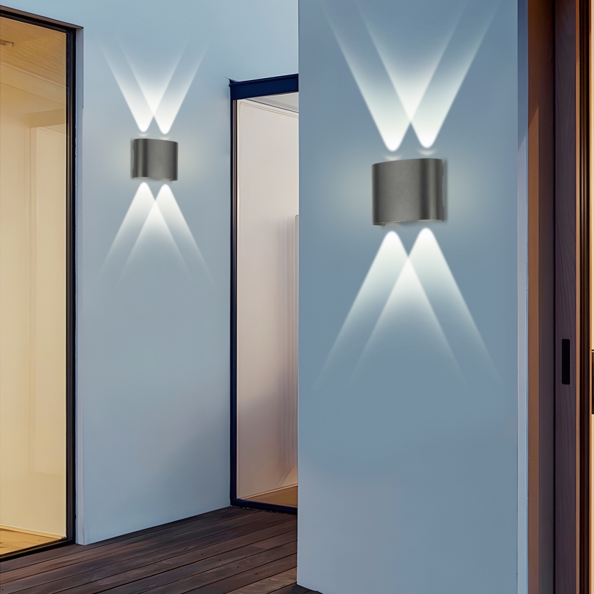 Brilagi - LED utomhusväggarmatur FLAREBOX LED/4W/230V antracit IP65