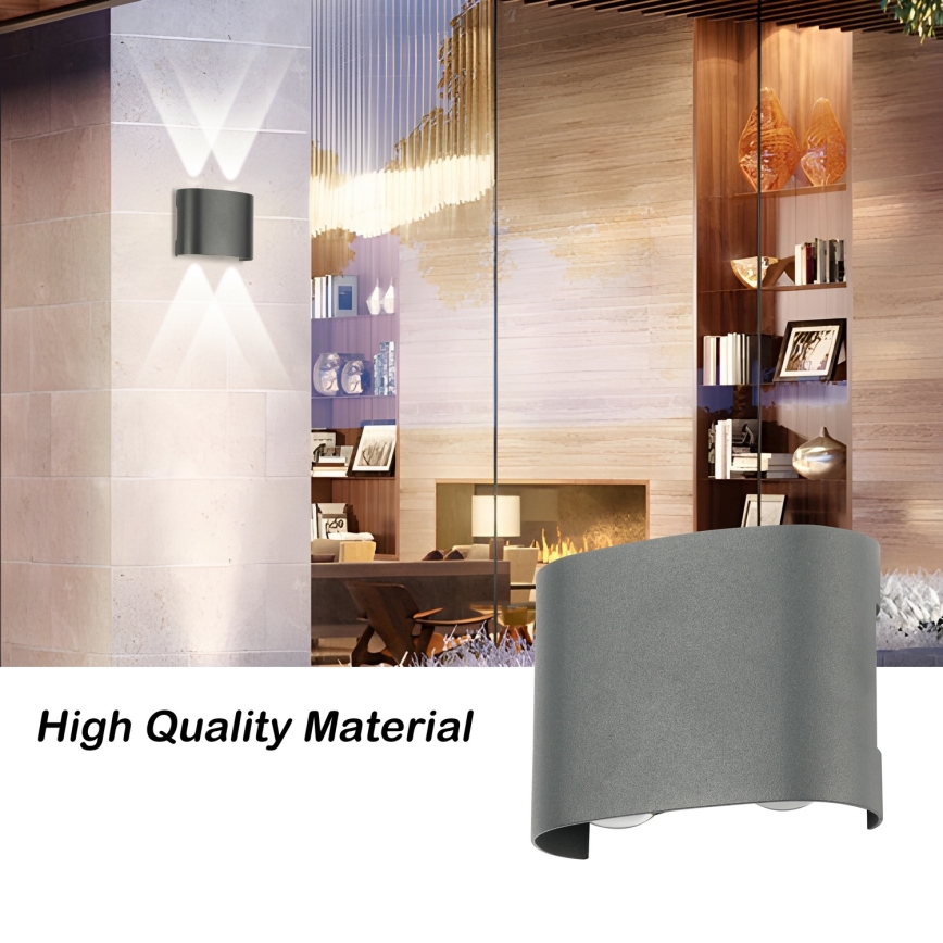 Brilagi - LED utomhusväggarmatur FLAREBOX LED/4W/230V antracit IP65