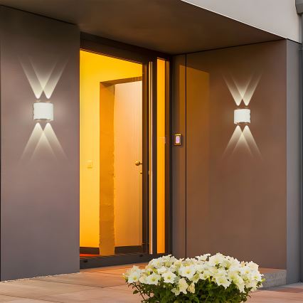 Brilagi - LED utomhusväggarmatur FLAREBOX LED/4W/230V vit IP65