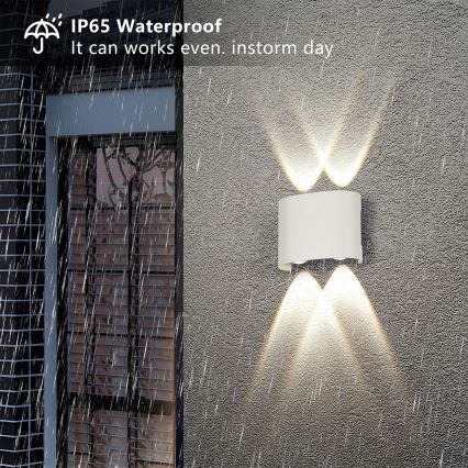 Brilagi - LED utomhusväggarmatur FLAREBOX LED/4W/230V vit IP65