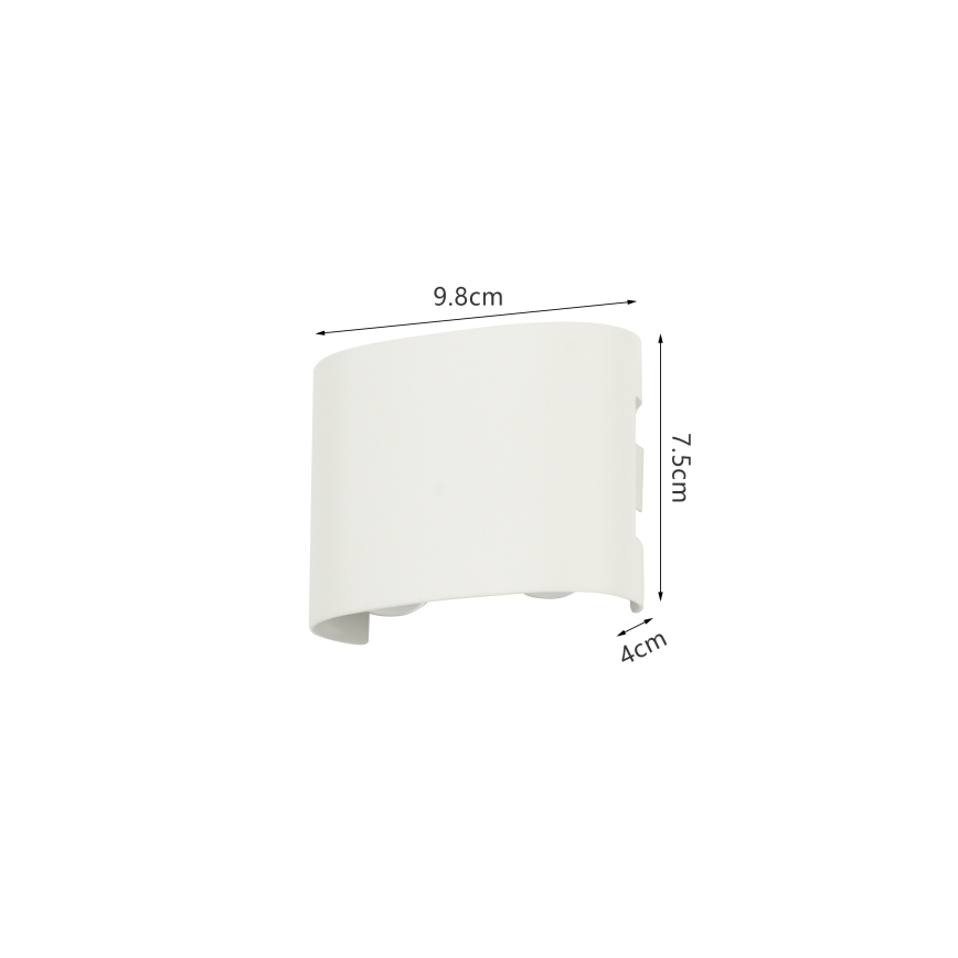 Brilagi - LED utomhusväggarmatur FLAREBOX LED/4W/230V vit IP65