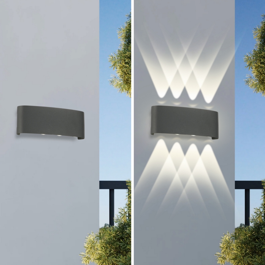 Brilagi - LED utomhusväggarmatur FLAREBOX LED/8W/230V antracit IP65