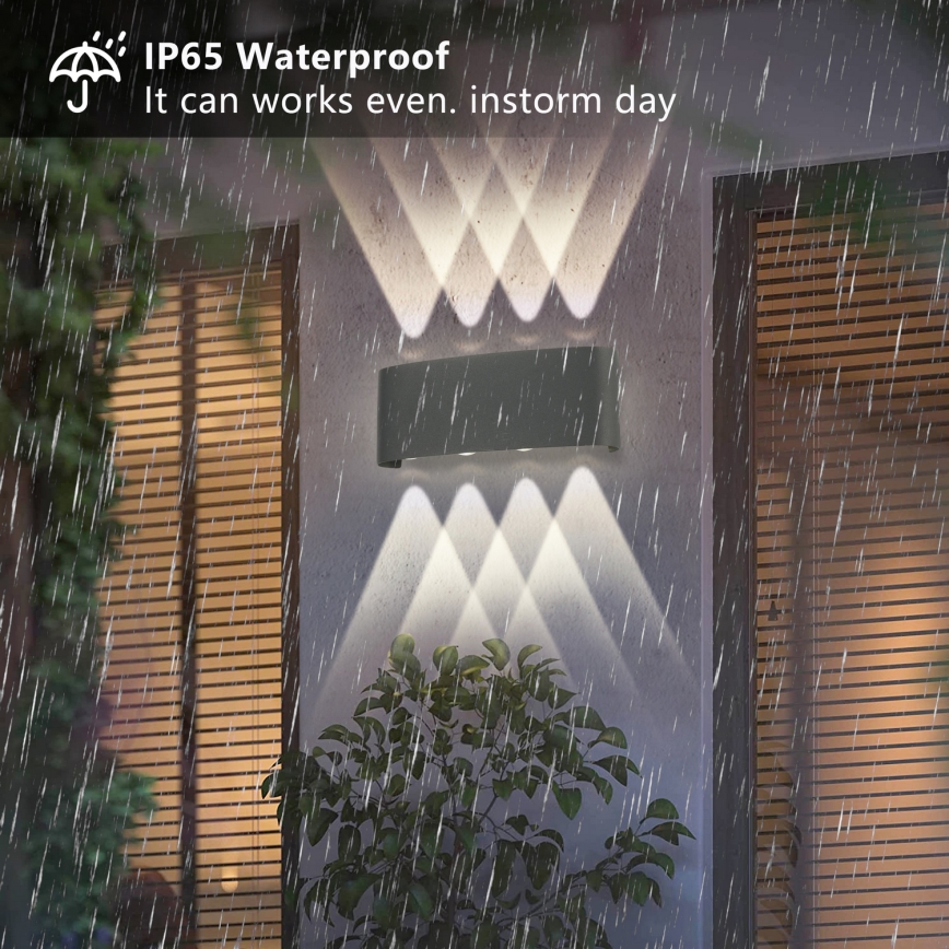 Brilagi - LED utomhusväggarmatur FLAREBOX LED/8W/230V antracit IP65