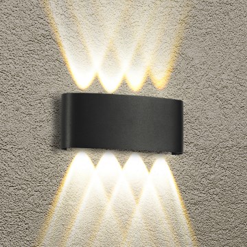 Brilagi - LED utomhusväggarmatur FLAREBOX LED/8W/230V svart IP65