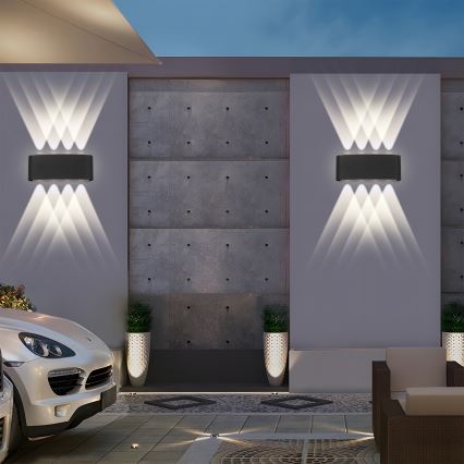 Brilagi - LED utomhusväggarmatur FLAREBOX LED/8W/230V svart IP65