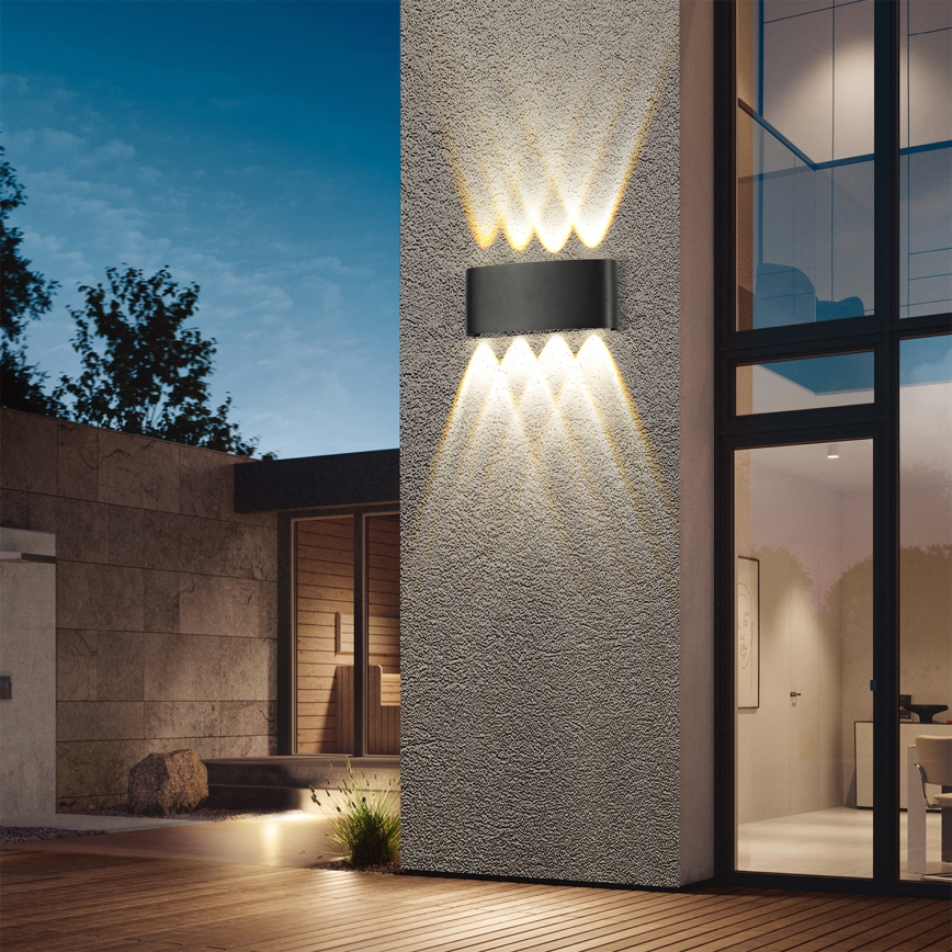 Brilagi - LED utomhusväggarmatur FLAREBOX LED/8W/230V svart IP65