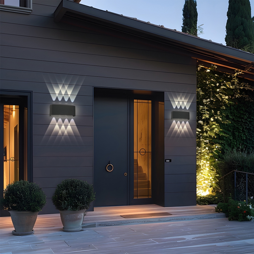 Brilagi - LED utomhusväggarmatur FLAREBOX LED/8W/230V svart IP65