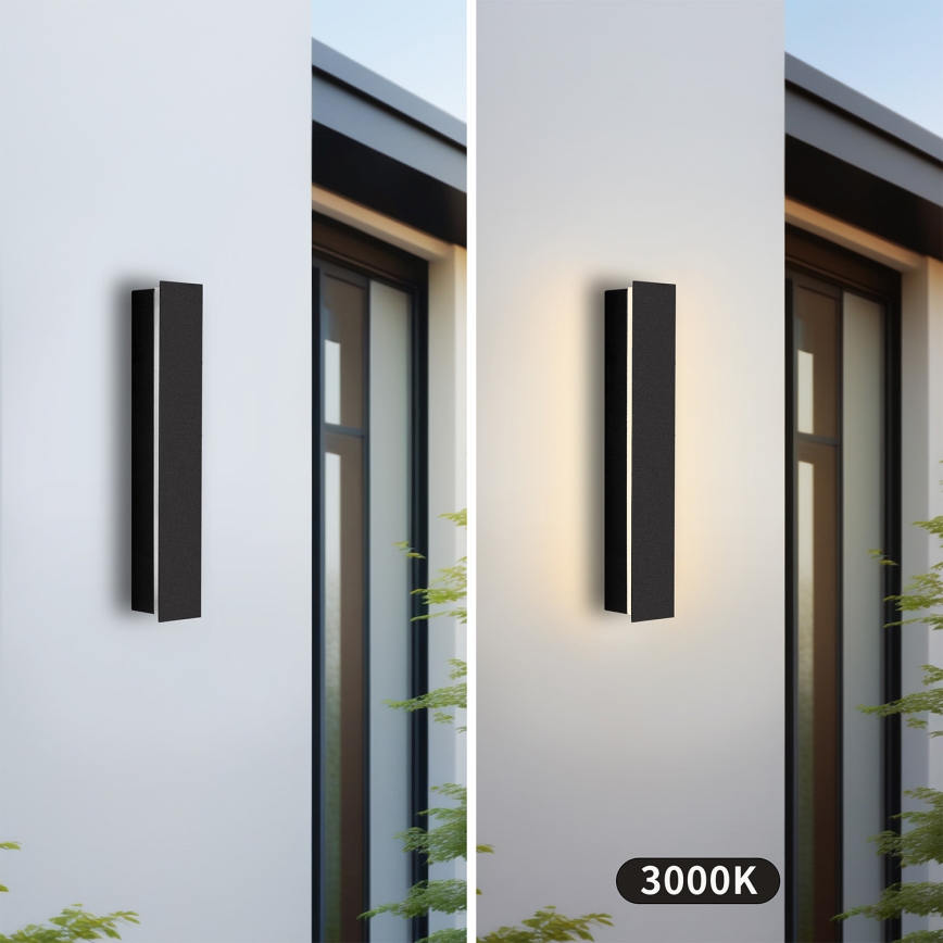 Brilagi - LED utomhusväggarmatur LINEAR LED/8W/230V 3000K IP65 30 cm svart CRI 90