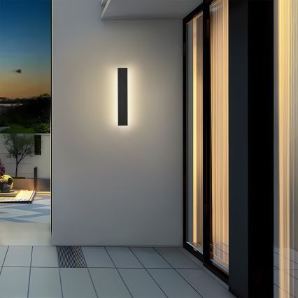 Brilagi - LED utomhusväggarmatur LINEAR LED/8W/230V 3000K IP65 30 cm svart CRI 90