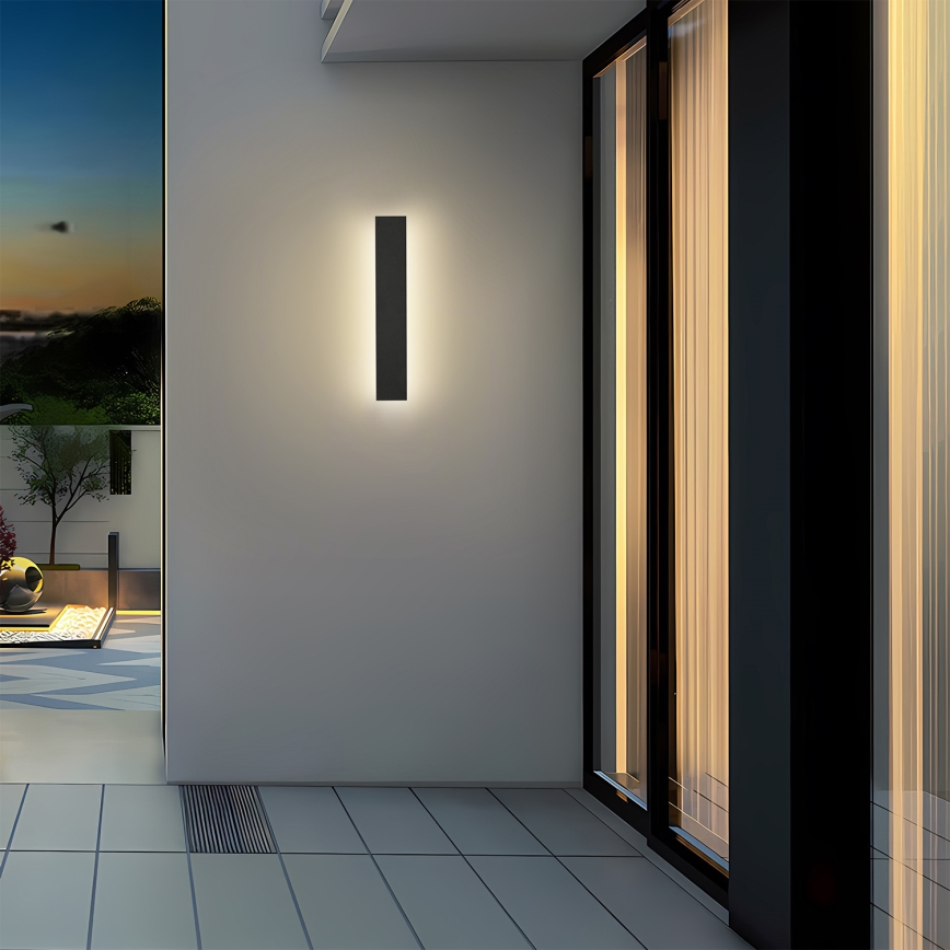 Brilagi - LED utomhusväggarmatur LINEAR LED/8W/230V 3000K IP65 30 cm svart CRI 90