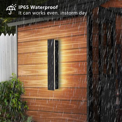 Brilagi - LED utomhusväggarmatur LINEAR LED/8W/230V 3000K IP65 30 cm svart CRI 90