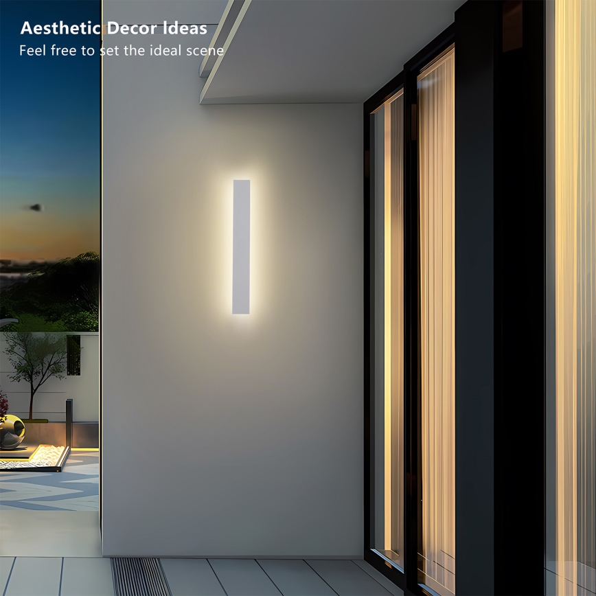 Brilagi - LED utomhusvägglampa LINEAR LED/12W/230V 3000K IP65 50 cm vit CRI 90