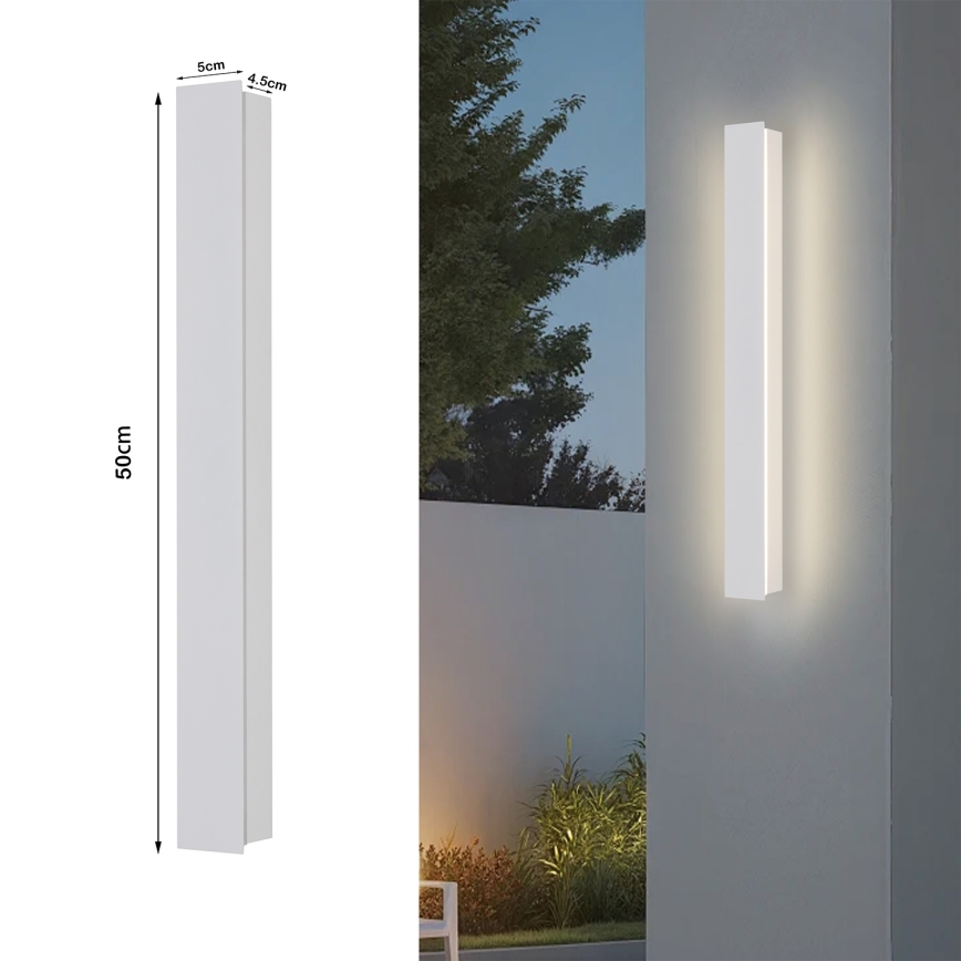 Brilagi - LED utomhusvägglampa LINEAR LED/12W/230V 3000K IP65 50 cm vit CRI 90