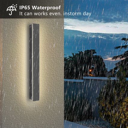 Brilagi - LED utomhusväggarmatur LINEAR LED/12W/230V 4000K IP65 50 cm antracit CRI 90