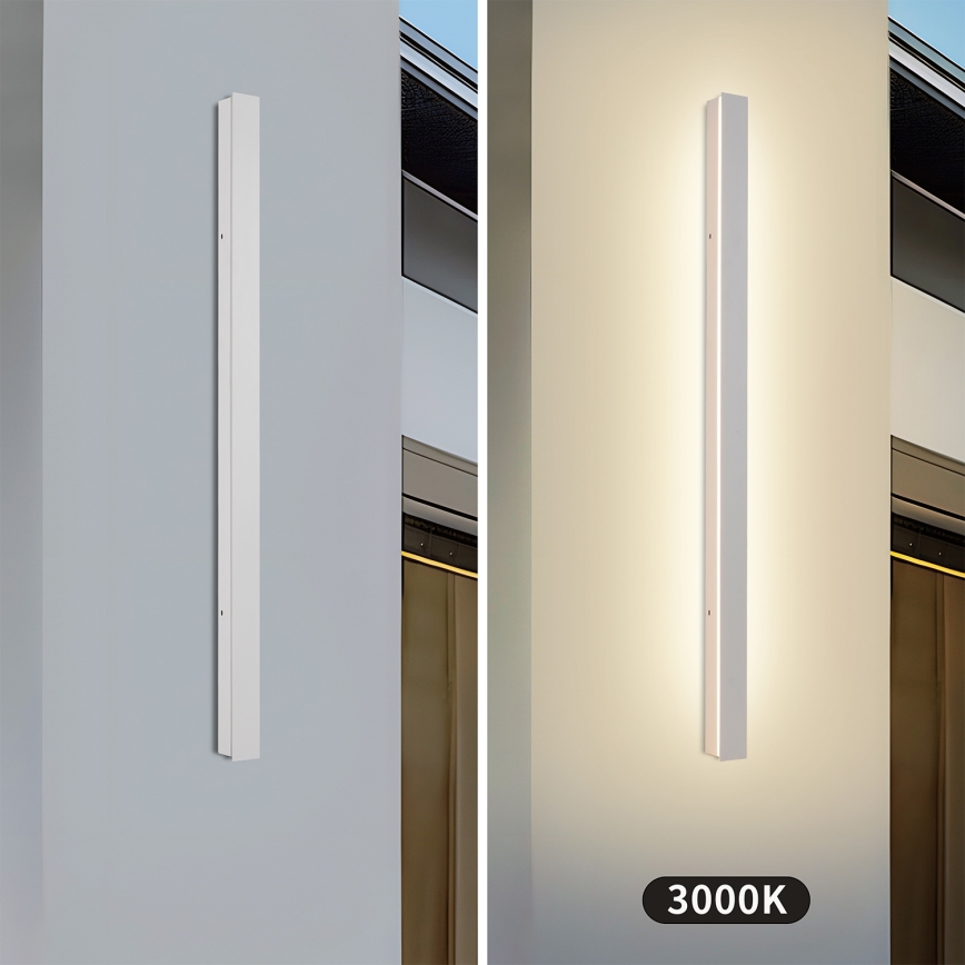 Brilagi - LINEAR LED utomhusväggarmatur 22W/230V 3000K IP65 100 cm vit Ra 90