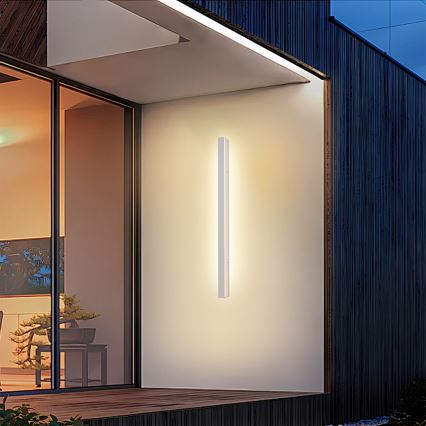 Brilagi - LINEAR LED utomhusväggarmatur 22W/230V 3000K IP65 100 cm vit Ra 90