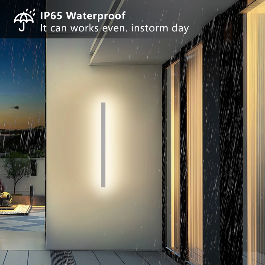 Brilagi - LINEAR LED utomhusväggarmatur 22W/230V 3000K IP65 100 cm vit Ra 90