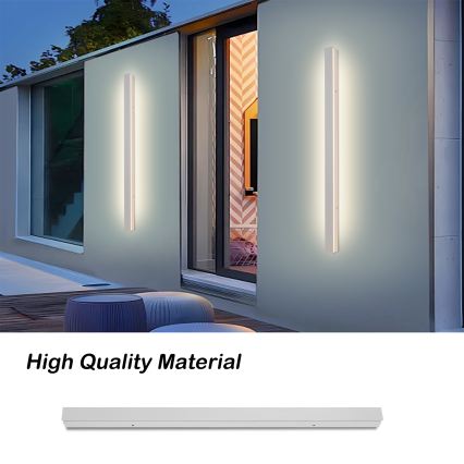 Brilagi - LINEAR LED utomhusväggarmatur 22W/230V 3000K IP65 100 cm vit Ra 90