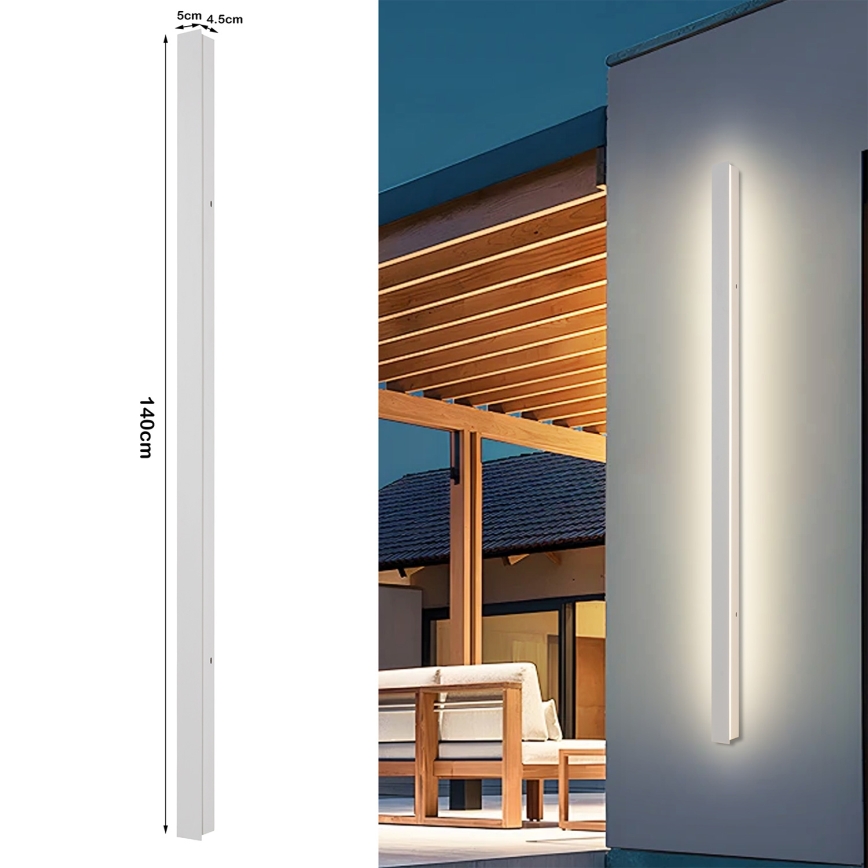 Brilagi - LED utomhusvägglampa LINEAR LED/32W/230V 3000K IP65 140 cm vit CRI 90