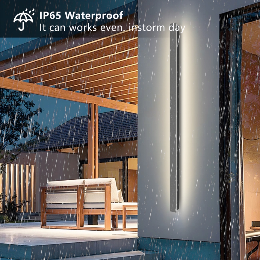 Brilagi - LED utomhusväggarmatur LINEAR LED/32W/230V 3000K IP65 140 cm antracit CRI 90