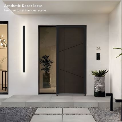 Brilagi - LED utomhusvägglampa LINEAR LED/32W/230V 3000K IP65 140 cm svart CRI 90