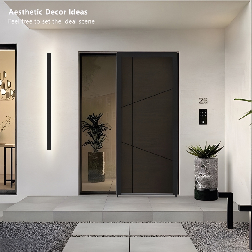 Brilagi - LED utomhusvägglampa LINEAR LED/32W/230V 3000K IP65 140 cm svart CRI 90