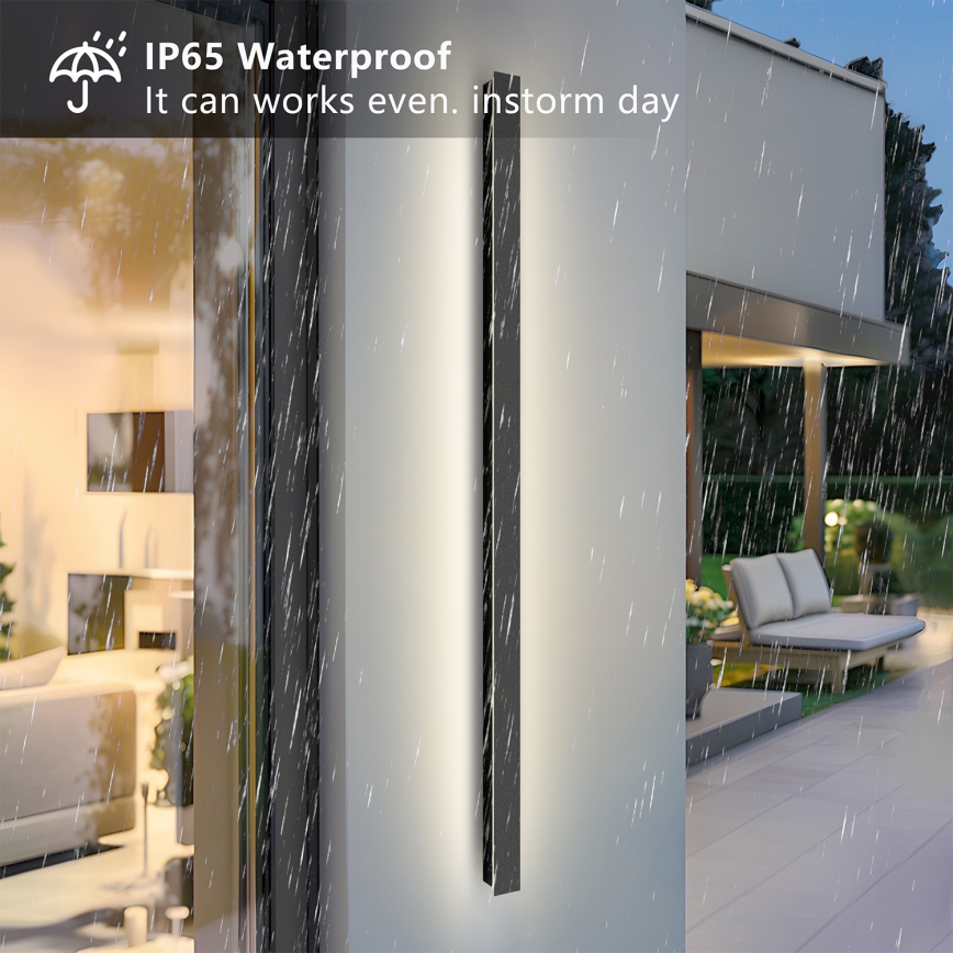 Brilagi - LED utomhusvägglampa LINEAR LED/32W/230V 3000K IP65 140 cm svart CRI 90