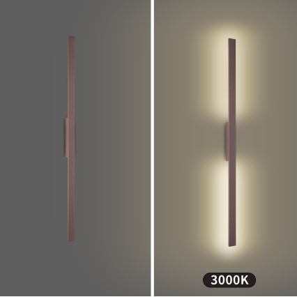 Brilagi - LED utomhusväggarmatur LUNA LED/24W/230V 3000K IP65 100 cm brun CRI 90