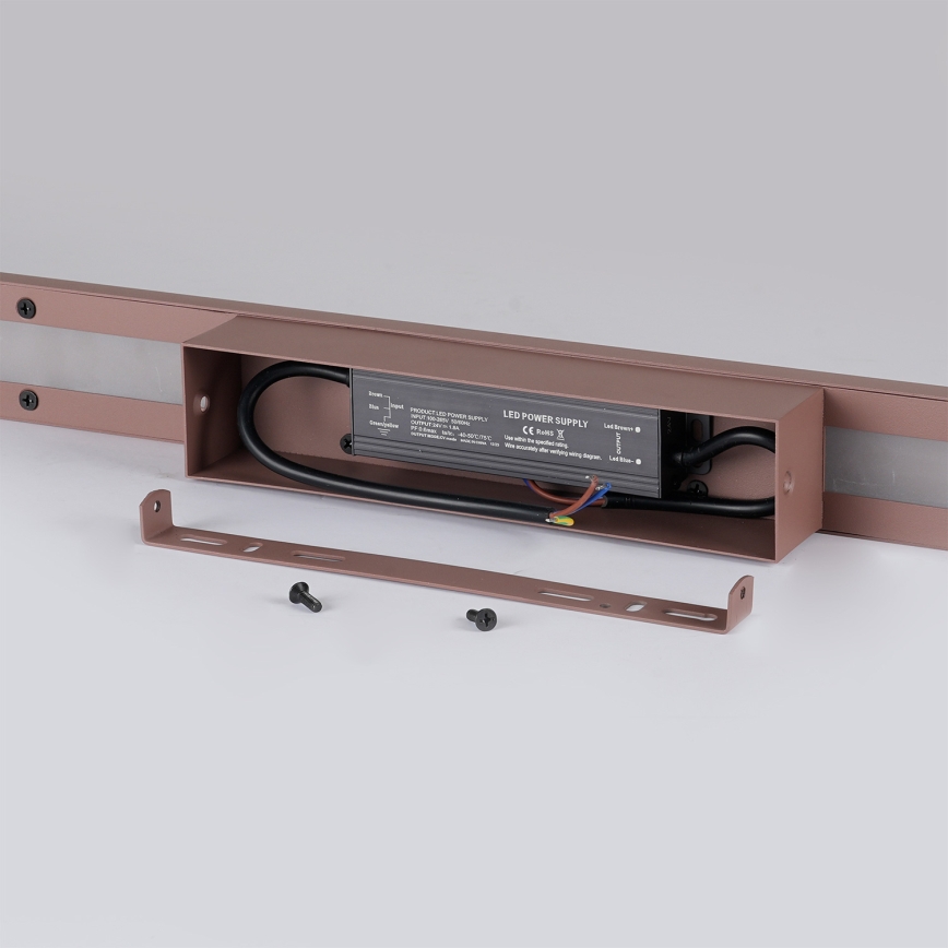 Brilagi - LED utomhusväggarmatur LUNA LED/24W/230V 3000K IP65 100 cm brun CRI 90
