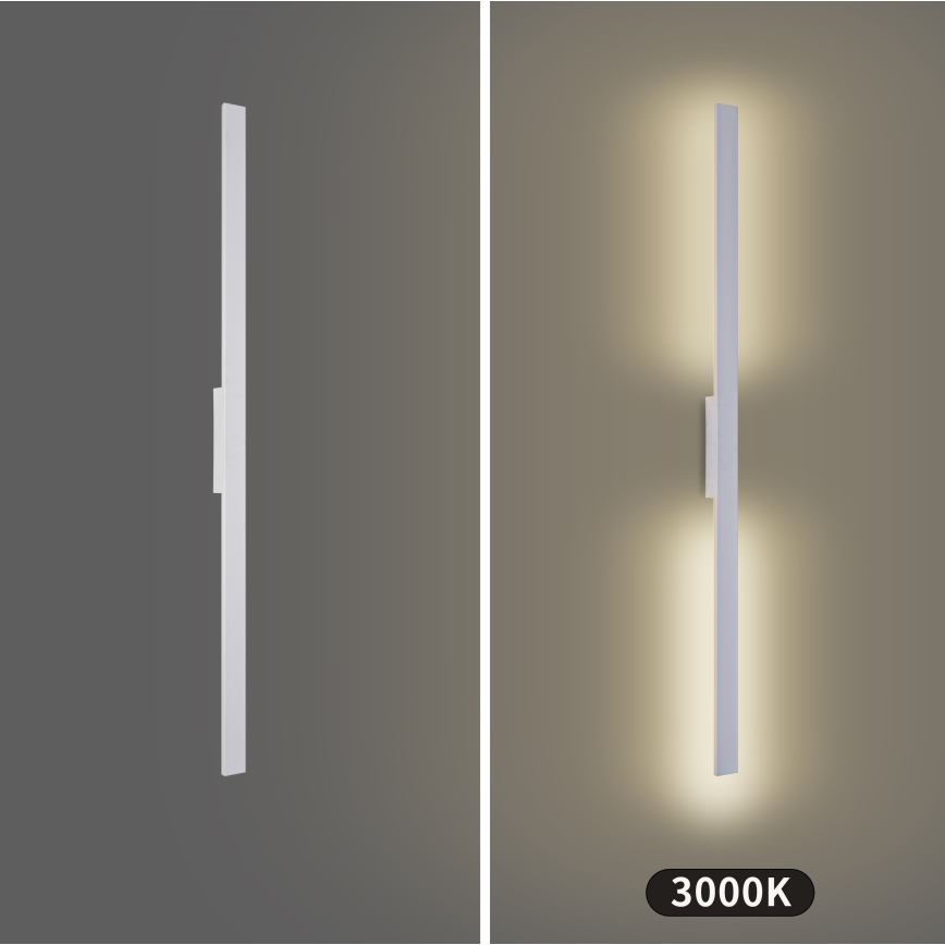 Brilagi - LED utomhusväggarmatur LUNA LED/24W/230V 3000K IP65 100 cm vit CRI 90