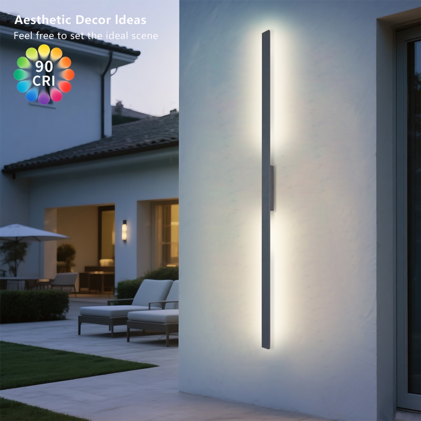 Brilagi - LED utomhusvägglampa LUNA LED/30W/230V 4000K IP65 150 cm antracit CRI 90