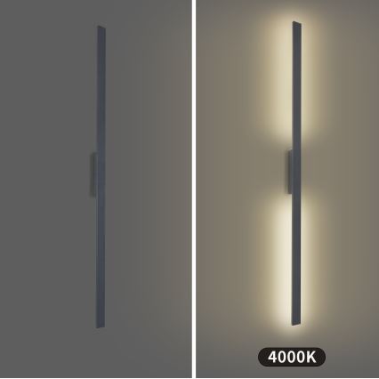 Brilagi - LED utomhusvägglampa LUNA LED/30W/230V 4000K IP65 150 cm antracit CRI 90