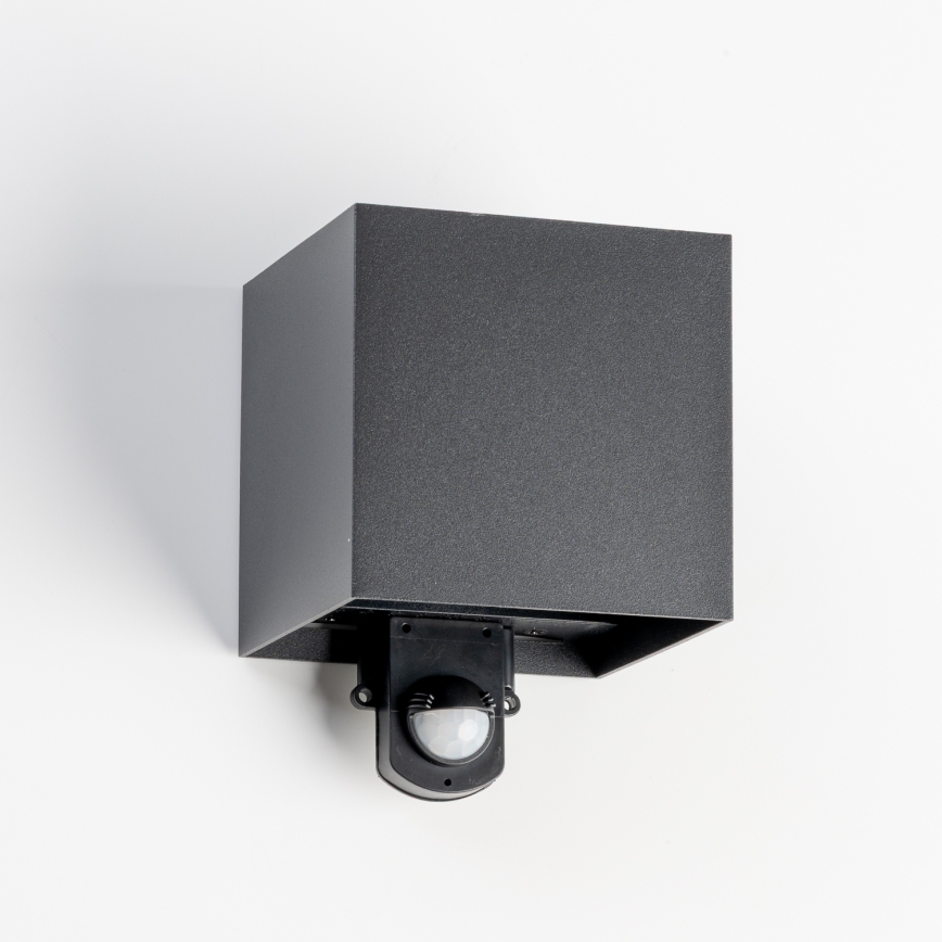 BRILAGI - LED utomhusväggarmatur med rörelsesensor CUBE LED/6W/230V svart IP65
