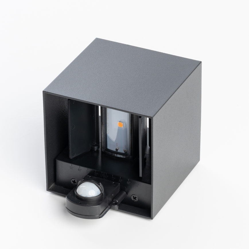 BRILAGI - LED utomhusväggarmatur med rörelsesensor CUBE LED/6W/230V svart IP65