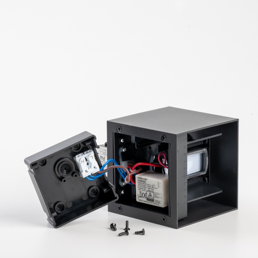 BRILAGI - LED utomhusväggarmatur med rörelsesensor CUBE LED/6W/230V svart IP65
