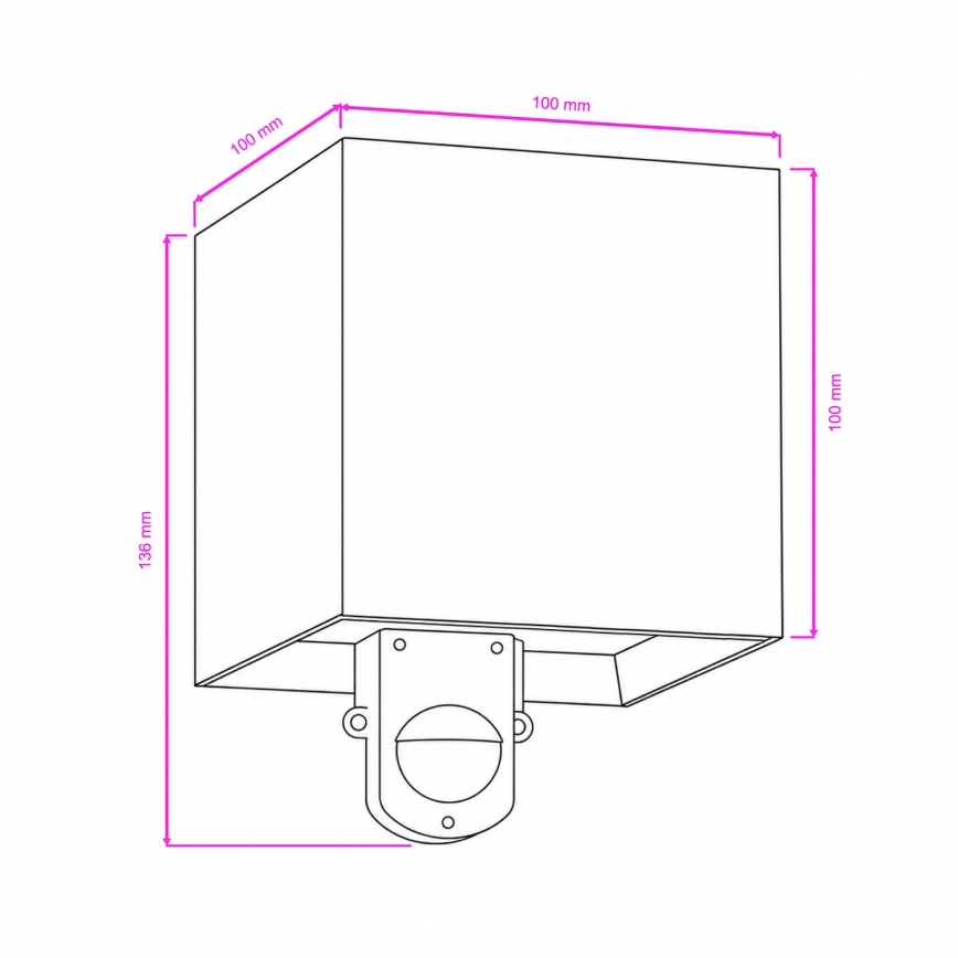BRILAGI - LED utomhusväggarmatur med rörelsesensor CUBE LED/6W/230V svart IP65