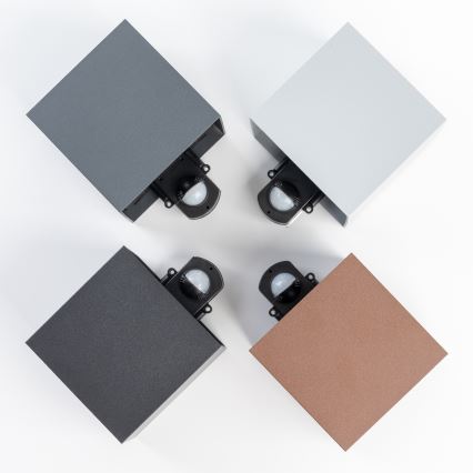 BRILAGI - LED utomhusväggarmatur med rörelsesensor CUBE LED/6W/230V svart IP65