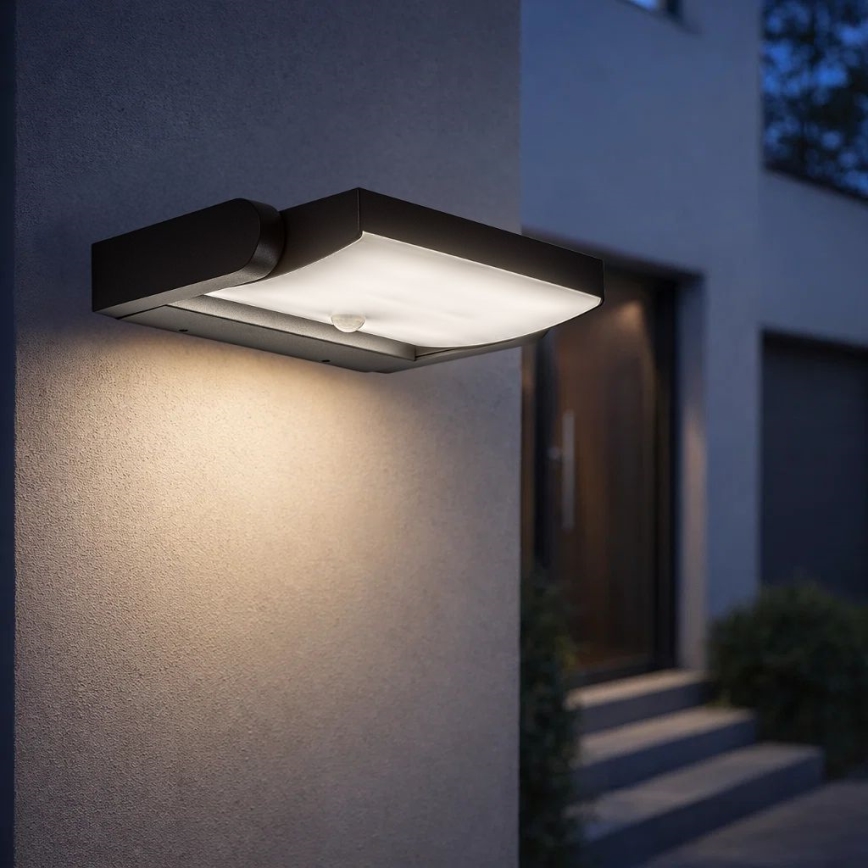 Brilagi - LED utomhusvägglampa med sensor ANKLE LED/18W/230V 3000K IP65 antracit