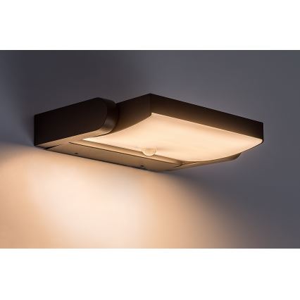 Brilagi - LED utomhusvägglampa med sensor ANKLE LED/18W/230V 3000K IP65 antracit