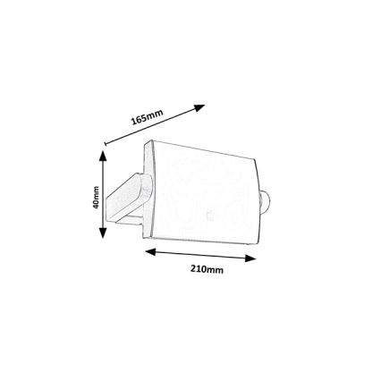 Brilagi - LED utomhusvägglampa med sensor ANKLE LED/18W/230V 3000K IP65 antracit