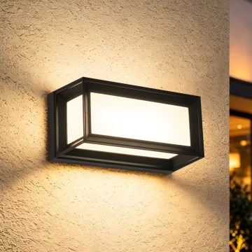 Brilagi - LED utomhusväggarmatur med sensor PARKER LED/12W/230V svart IP44