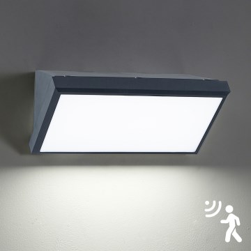 Brilagi - LED utomhusväggarmatur med sensor TRIANGLE LED/20W/230V antracit IP65