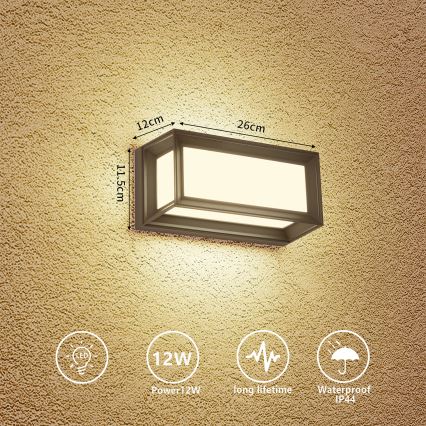 Brilagi - LED utomhusväggarmatur PARKER LED/12W/230V antracit IP44
