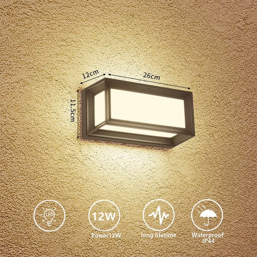 Brilagi - LED utomhusväggarmatur PARKER LED/12W/230V antracit IP44
