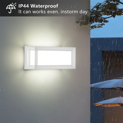 Brilagi - LED utomhusväggarmatur PARKER LED/12W/230V vit IP44