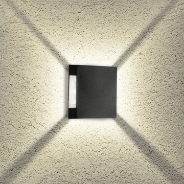 Brilagi - LED utomhusväggarmatur QUADRAY LED/4W/230V svart IP65