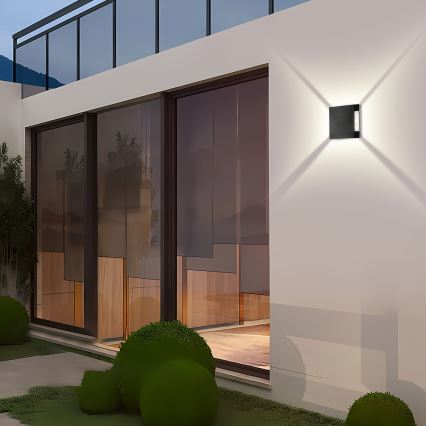 Brilagi - LED utomhusväggarmatur QUADRAY LED/4W/230V svart IP65