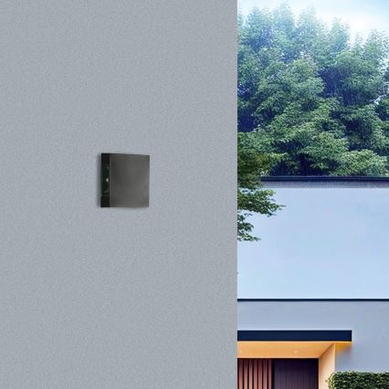Brilagi - LED utomhusväggarmatur QUADRAY LED/4W/230V svart IP65