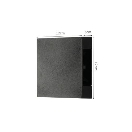 Brilagi - LED utomhusväggarmatur QUADRAY LED/4W/230V svart IP65