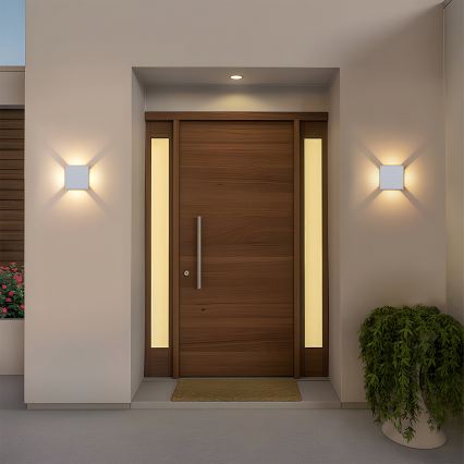 Brilagi - LED utomhusväggarmatur QUADRAY LED/6W/230V vit IP54